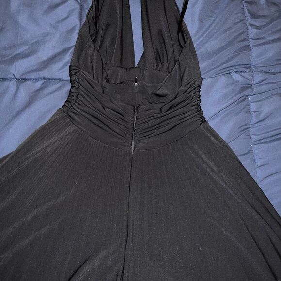 Black CACHE goth stretch halter neck bubble dress size 2 - Picture 4 of 9